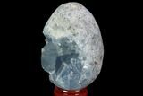 Crystal Filled Celestine (Celestite) Egg Geode - Madagascar #98800-1